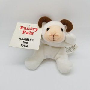 Pantry Pals Mini Beanie Plush HEB Grocery Rambles the RAM 5.5" Inches Flat